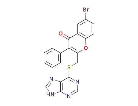 2-[(9H-Purin-6-ylthio)methyl]-6-bromo-3-phenyl-4H-chromen-4-one