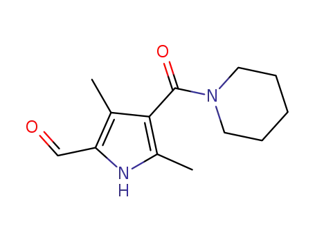 3,5-dimethyl-4-(piperidin-1-ylcarbonyl)-1H-pyrrole-2-carbaldehyde