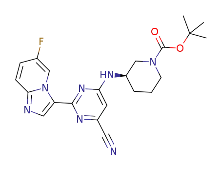 (R)-tert-butyl 3-(6-cyano-2-(6-fluoroimidazo[1,2-a]pyridin-3-yl)pyrimidin-4-ylamino)piperidine-1-carboxylate