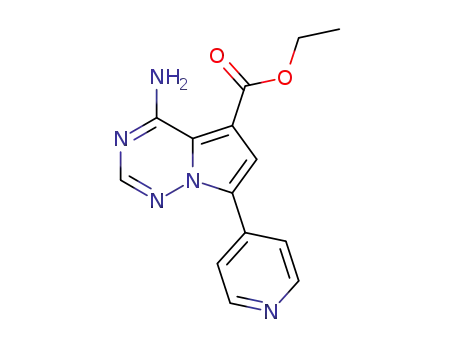 ethyl 4-amino-7-(pyridin-4-yl)pyrrolo[2,1-f][1,2,4]triazine-5-carboxylate