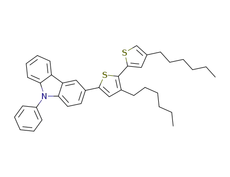 3-[3,4’-dihexyl(2,2’-bithiophene)-5-yl]-9-phenylcarbazole