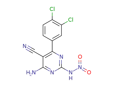 4-amino-6-(3,4-dichlorophenyl)-2-nitroaminopyrimidine-5-carbonitrile