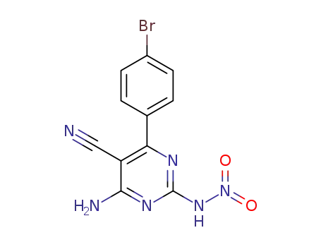 4-amino-6-(4-bromophenyl)-2-(nitroamino)pyrimidine-5-carbonitrile
