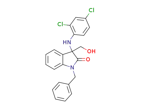 1-benzyl-3-((2,4-dichlorophenyl)amino)-3-(hydroxymethyl)indolin-2-one
