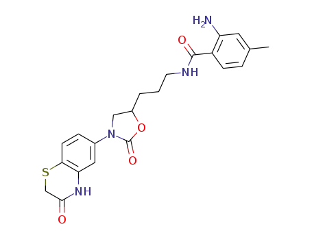 2-amino-4-methyl-N-{3-[(R)-2-oxo-3-(3-oxo-3,4-dihydro-2H-benzo[1,4]thiazin-6-yl)-oxazolidin-5-yl]-propyl}-benzamide