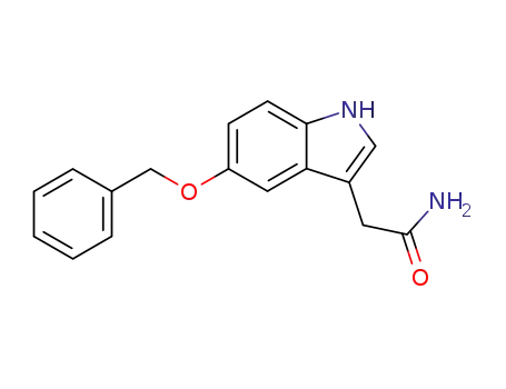 Molecular Structure of 5933-28-8 (5-BENZYLOXYINDOLE-3-ACETAMIDE)