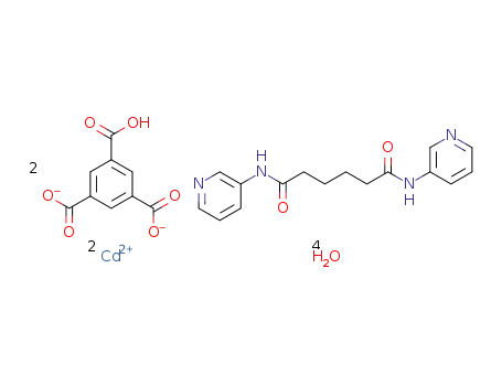 [Cd2(1,3,5-benzenetricarboxylic acid-(2H))2(N,N′-di(3-pyridyl)adipoamide)(H2O)2]·2H2O
