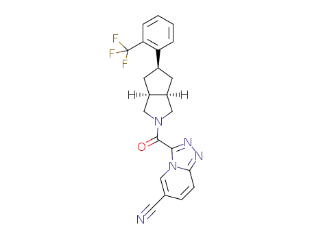 3-((3aR,5R,6aS)-5-(2-(trifluoromethyl)phenyl)octahydrocyclopenta[c]pyrrole-2-carbonyl)-[1,2,4]triazolo[4,3-a]pyridine-6-carbonitrile