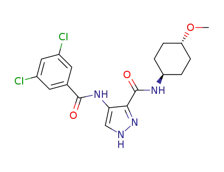 4-(3,5-dichlorobenzamido)-N-(4-methoxycyclohexyl)-1H-pyrazole-3-carboxamide