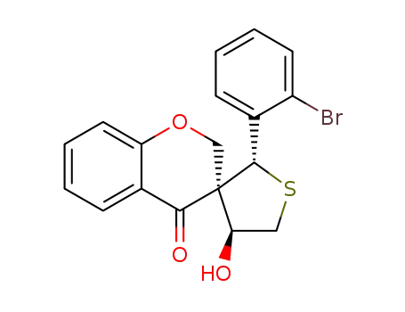 (2'R,3S,4'S)-2'-(2-bromophenyl)-4'-hydroxy-4',5'-dihydro-2'H-spiro[chroman-3,3'-thiophen]-4-one