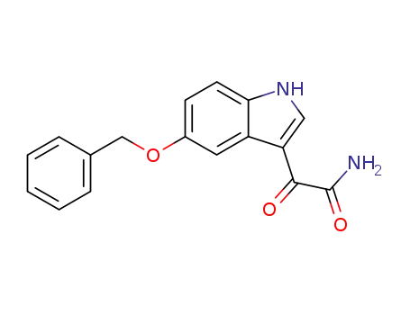 Molecular Structure of 22424-62-0 (5-BENZYLOXYINDOLE-3-GLYOXYLAMIDE)