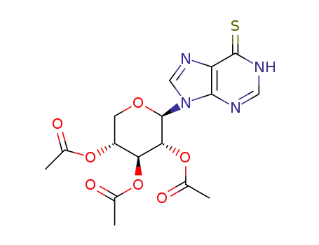 6-mercapto-9-(2',3',4'-tri-O-acetyl-β-D-xylopyranosyl)purine