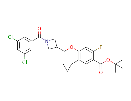 tert-butyl 5-cyclopropyl-4-((1-(3,5-dichlorobenzoyl)azetidin-3-yl)methoxy)-2-fluorobenzoate