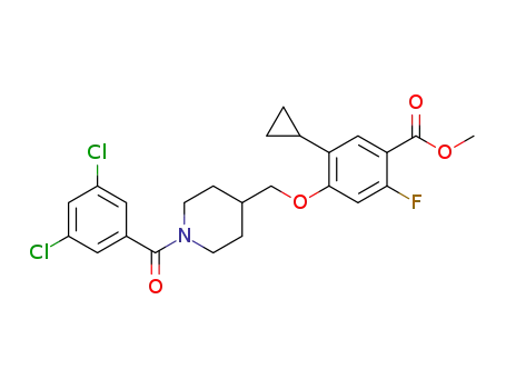 methyl 5-cyclopropyl-4-((1-(3,5-dichlorobenzoyl)piperidin-4-yl)methoxy)-2-fluorobenzoate