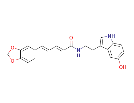 N-[2-(5-hydroxy-1H-indol-3-yl)ethyl]-5-(3,4-methylenedioxyphenyl)-2E,4E-pentadienamide