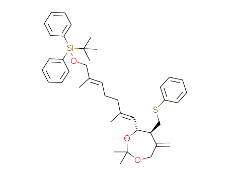 tert-butyl(((2E,6E)-7-((4R,5S)-2,2-dimethyl-6-methylene-5-((phenylthio)methyl)-1,3-dioxepan-4-yl)-2,6-dimethylhepta-2,6-dien-1-yl)oxy)diphenylsilane