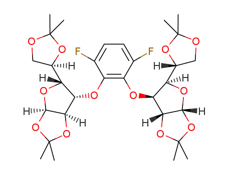 1’,4’-difluoro-2’,3’-di-O-(1,2:5,6-di-O-isopropylidene-α-D-glucofuranoside)benzene