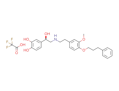 (R)-4-(1-hydroxy-2-((3-methoxy-4-(3-phenylpropoxy)phenethyl)amino)ethyl)benzene-1,2-diol trifluoroacetate