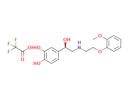 (R)-4-(1-hydroxy-2-((2-(2-methoxyphenoxy)ethyl)amino)ethyl)benzene-1,2-diol trifluoroacetate