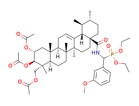O,O'-diethyl{N-[2α,3β,23-triacetoxyurs-12-ene-28-oyl]-(3-methoxyphenyl)methyl}phosphonate
