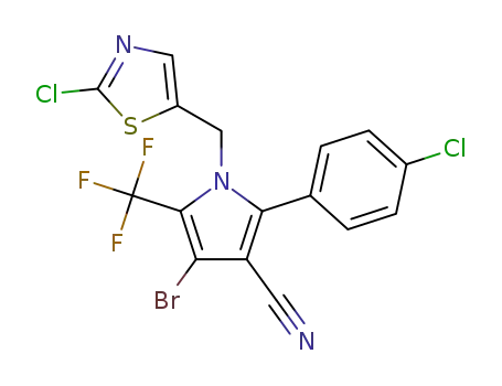 4-bromo-2-(4-chlorophenyl)-1-(2-chloro-5-thiazolylmethyl)-5-trifluoromethylpyrrole-3-carbonitrile