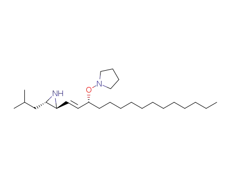 1-(((R,E)-1-((2S,3S)-3-isobutylaziridin-2-yl)pentadec-1-en-3-yl)oxy)pyrrolidine