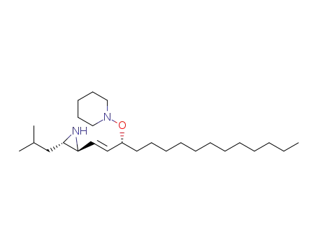 1-(((R,E)-1-((2S,3S)-3-isobutylaziridin-2-yl)pentadec-1-en-3-yl)oxy)piperidine