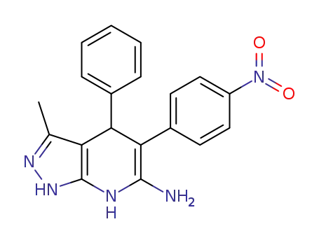 3-methyl-5-(4-nitrophenyl)-4-phenyl-4,7-dihydro-1H-pyrazolo[3,4-b]pyridin-6-amine