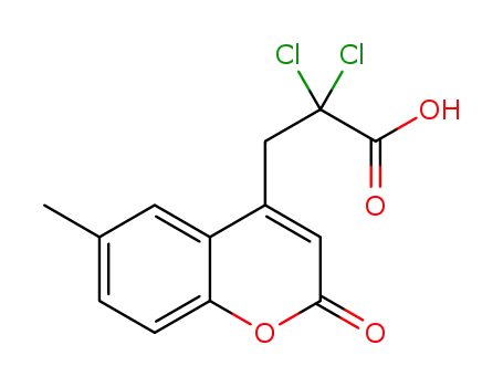 2,2-dichloro-3-(6-methyl-2-oxo-2H-chromen-4-yl)propanoic acid