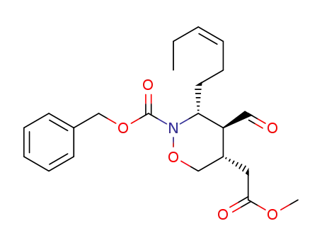 benzyl (3R,4S,5S)-4-formyl-3-((Z)-hex-3-en-1-yl)-5-(2-methoxy-2-oxoethyl)-1,2-oxazinane-2-carboxylate