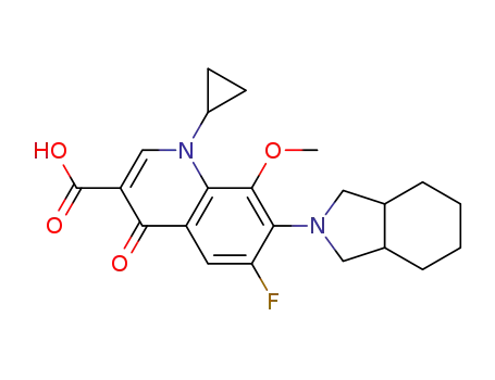 1-cyclopropyl-6-fluoro-8-methoxy-7-(octahydro-2H-isoindol-2-yl)-4-oxo-1,4-dihydroquinoline-3-carboxylic acid