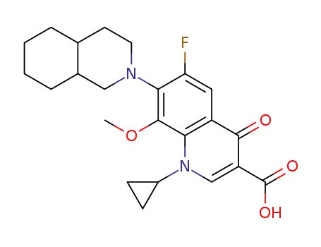 1-cyclopropyl-6-fluoro-8-methoxy-7-(octahydroisoquinolin-2(1H)-yl)-4-oxo-1,4-dihydroquinoline-3-carboxylic acid