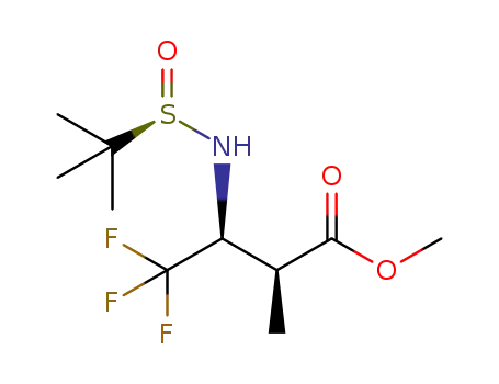 methyl (2S,3S,2'R)-4,4,4-trifluoro-3-(tert-butylsulfinamino)-2-methylbutyrate