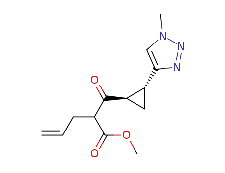 methyl 2-((1R,2R)-2-(1-methyl-1H-1,2,3-triazol-4-yl)cyclopropane-1-carbonyl)pent-4-enoate