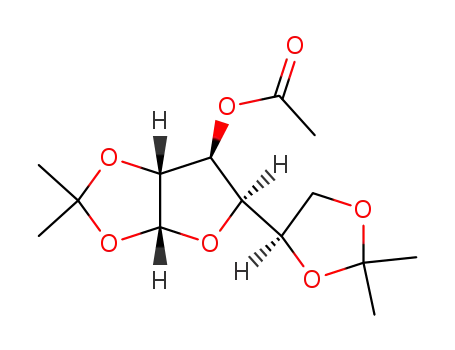 Molecular Structure of 16713-80-7 (3-O-ACETYL-1,2:5,6-DI-O-ISOPROPYLIDENE-ALPHA-D-GLUCOFURANOSE)