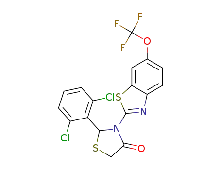 3-(6-trifluoromethoxy-benzo[d]thiazol-2-yl)-2-(2,6-dichlorophenyl)thiazolidin-4-one