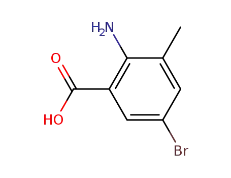 Molecular Structure of 206548-13-2 (2-Amino-5-bromo-3-methylbenzoic acid)