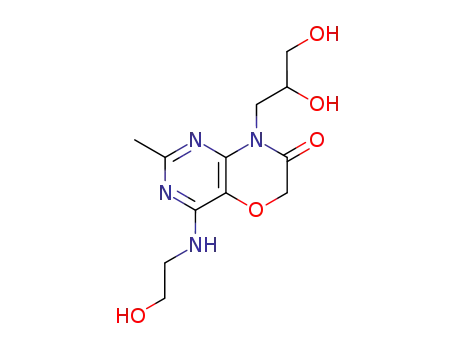 8-(2,3-Dihydroxy-propyl)-4-(2-hydroxy-ethylamino)-2-methyl-8H-pyrimido[5,4-b][1,4]oxazin-7-one
