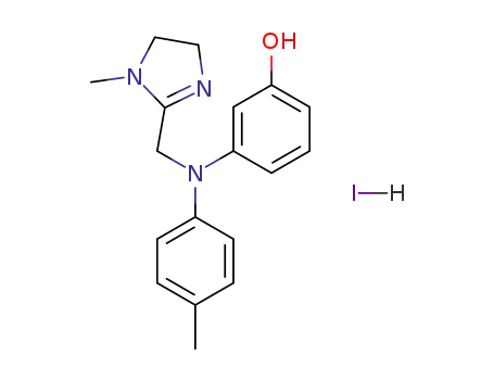 3-[N-(1-methyl-4,5-dihydro-1H-imidazol-2-ylmethyl)-p-toluidino]-phenol; hydriodide