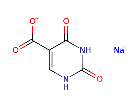 Molecular Structure of 3252-17-3 (5-Pyrimidinecarboxylic acid, 1,2,3,4-tetrahydro-2,4-dioxo-,
monosodium salt)