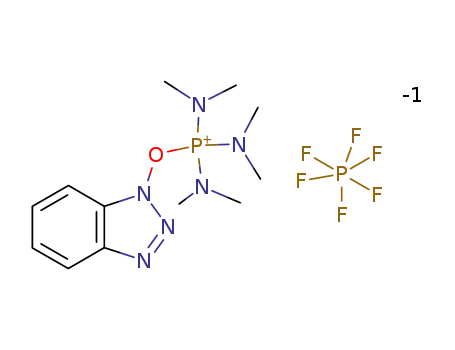 Molecular Structure of 56602-33-6 (Benzotriazol-1-yloxytris(dimethylamino)-phosphonium hexafluorophosphate)