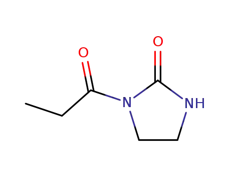 Molecular Structure of 55150-33-9 (2-Imidazolidinone, 1-(1-oxopropyl)-)