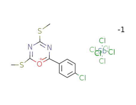 2-(4-Chlorphenyl)-4,6-bis(methylthio)-1,3,5-oxadiazinium-hexachloroantimonat(V)