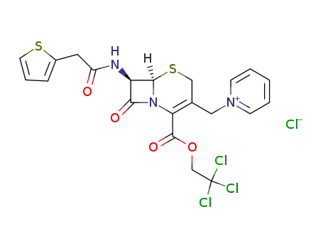 2,2,2-trichloroethyl (6R,7R)-N-<7-(thien-2-ylacetamido)ceph-3-em-3-ylmethyl>pyridinium chloride 4-carboxylate