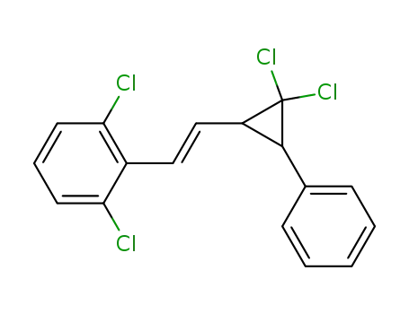 1,1-dichloro-t-2-<((E)-2'-(2,6-dichlorophenyl)-ethen-1'-yl)>-r-3-phenylcyclopropane