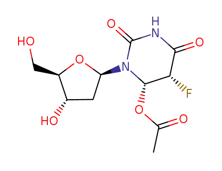 Acetic acid (4S,5R)-5-fluoro-3-((2R,4S,5R)-4-hydroxy-5-hydroxymethyl-tetrahydro-furan-2-yl)-2,6-dioxo-hexahydro-pyrimidin-4-yl ester