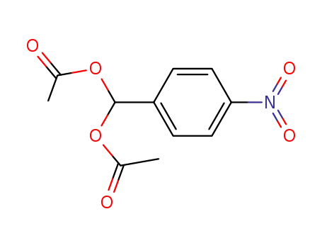 Molecular Structure of 2929-91-1 (P-NITROBENZAL DIACETATE)