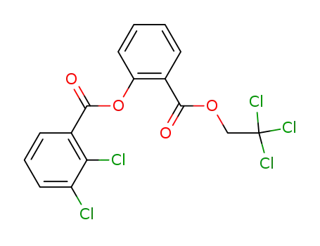 Molecular Structure of 88875-67-6 (Benzoic acid, 2,3-dichloro-, 2-[(2,2,2-trichloroethoxy)carbonyl]phenyl
ester)