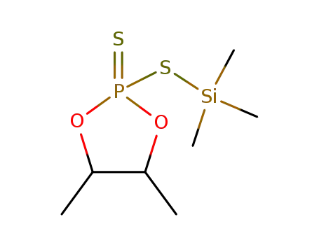 Molecular Structure of 82561-29-3 (1,3,2-Dioxaphospholane, 4,5-dimethyl-2-[(trimethylsilyl)thio]-, 2-sulfide)