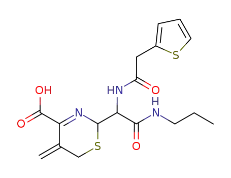 5-Methylene-2-[propylcarbamoyl-(2-thiophen-2-yl-acetylamino)-methyl]-5,6-dihydro-2H-[1,3]thiazine-4-carboxylic acid